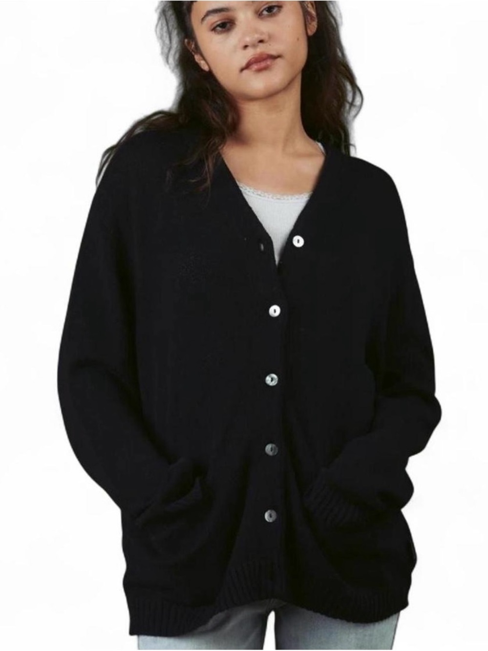 Unif Slouchy Y Cardigan in Black
